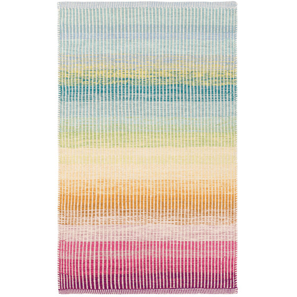 Dash and Albert Rugs Watercolor Striped HandWoven Flatweave Cotton